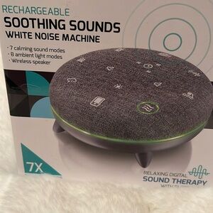 NEW Relaxing Digital Rechargeable Soothing White Noise Machine w Sleep Timer😴